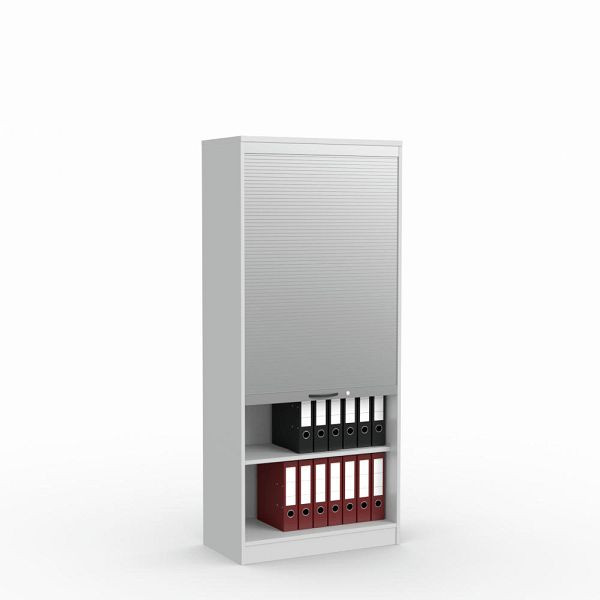 Deskin Rollladenschrank MULTI M, Dekor lichtgrau, B 800 x H 1835 x T 420 mm, 267201