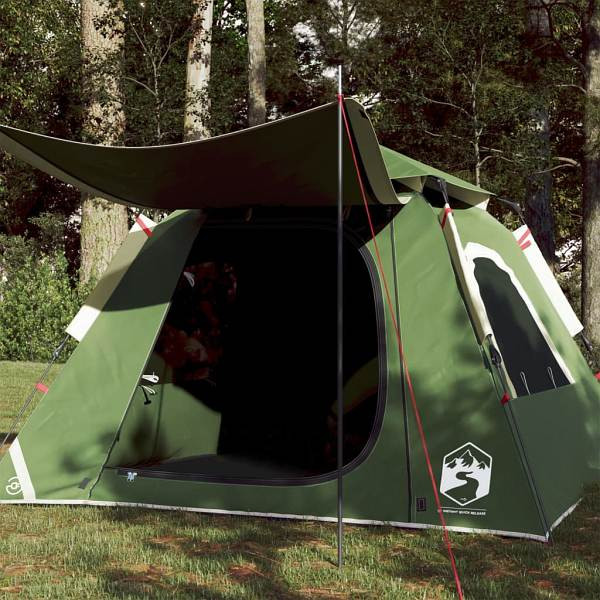 vidaXL Kuppel-Campingzelt 4 Personen Grün Quick Release, 4004143