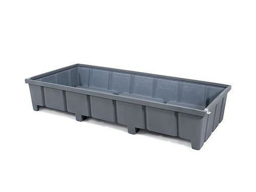 DENIOS Regalwanne Typ RWP 27.11 aus Polyethylen (PE), für Regale mit Fachbreite 2700 mm, 201373