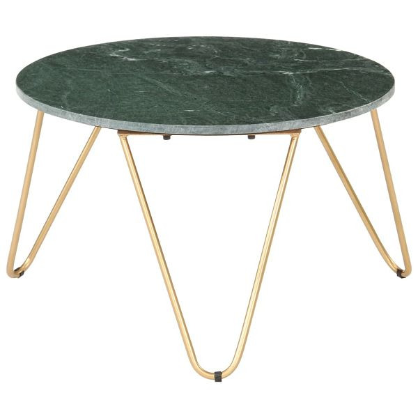 vidaXL Couchtisch Grün 65x65x42 cm Echtstein in Marmoroptik, 286447