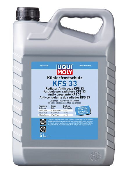 LIQUI MOLY Kühlerfrostschutz KFS 33, Kanister Kunststoff, VE: 5 Liter, 21131