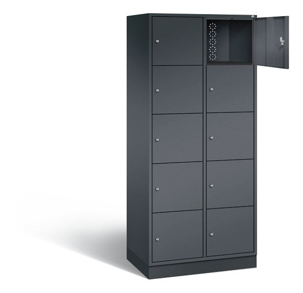 C+P XL-Schließfachschrank Intro, H1950xB820xT490mm, Farbe: Schwarzgrau, 8570-202 S10029