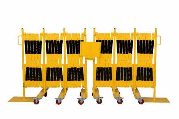 CRASH STOP Set aus 2 Stück Scherengitter gelb-schwarz je 8,0m, 70-130