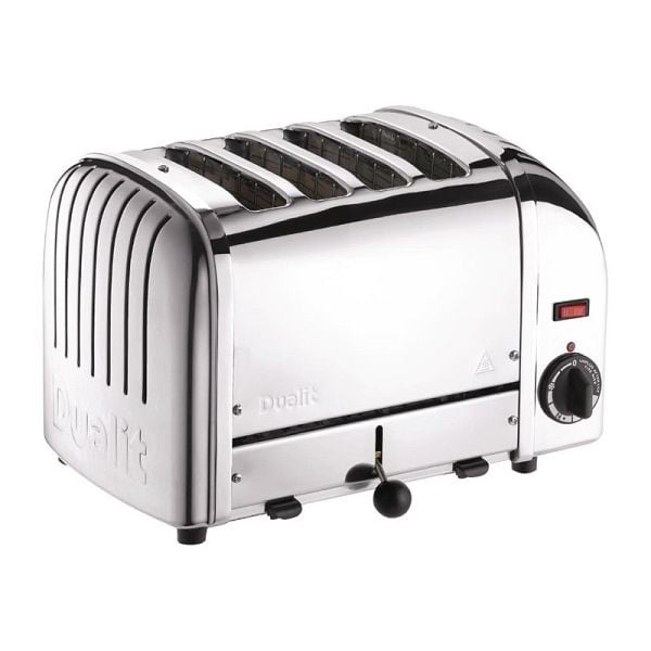 Dualit Toaster 40352 Chrom 4 Schlitze, einfacher Auswurfhebel, F209