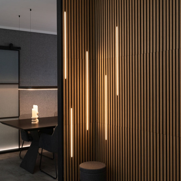 HOME DELUXE LED Lichtleiste für Akustikpaneel NOX Ergänzungsset M, 60350