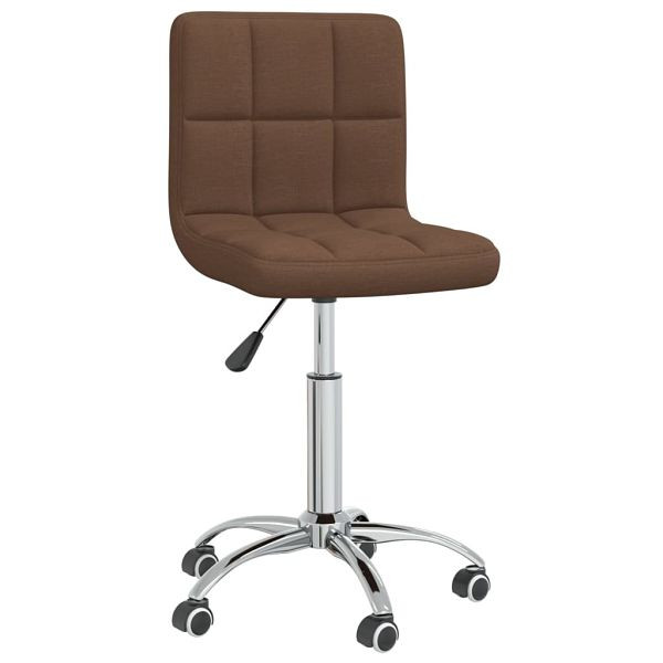 vidaXL Esszimmerstuhl Drehbar Braun Stoff, Top-Qualität, 3087534