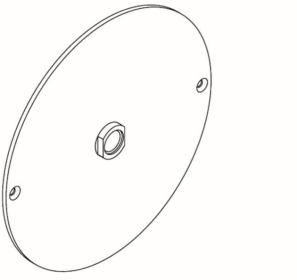 KWC Klebeflansch, Edelstahl, für Duschkopfmontage, 2000101467