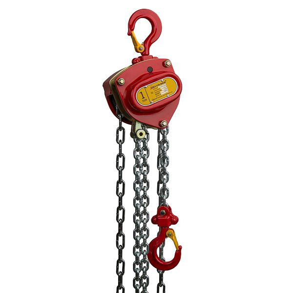 DELTA RED® Premium Stirnradkettenzug, mit Überlastschutz, 1t mit 3m Hubhöhe, DR.0.04401003.OP