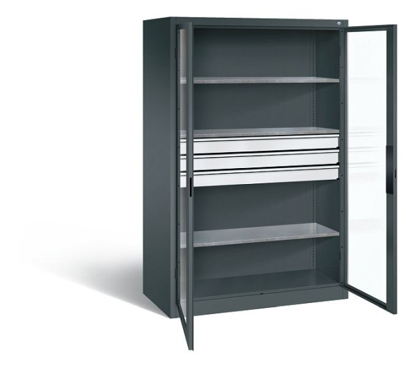 C+P Werkzeugschrank Acurado, H1950xB1200xT600mm, Farbe: Anthrazitgrau, Muldengriff, 8932-55302 S10011