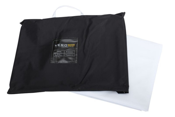 VeroTENT 4,5m Seitenwand mit Türe - grau, 205 cm hoch, v-4,5bst grau