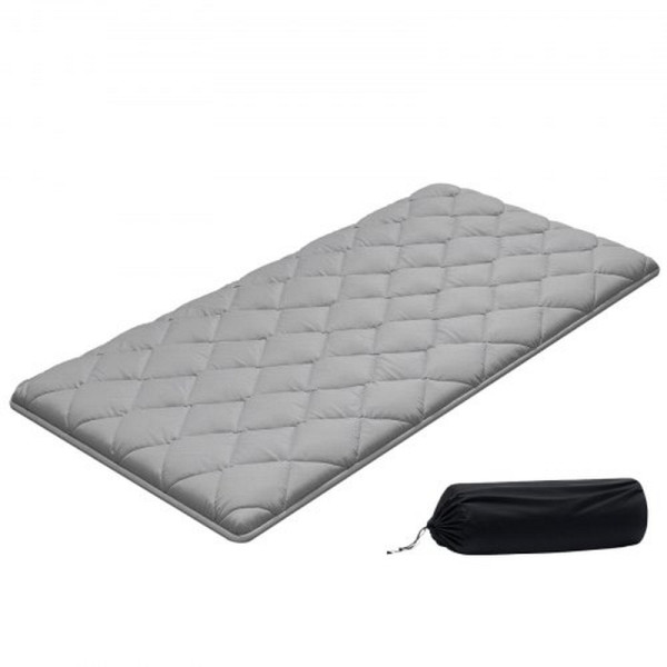 VEVOR japanische Futon-Matratze 2032x991x63,5 mm, faltbare Tatami Einzelbettgröße mit Tasche & Befestigung, 9-lagig, Grau, BYTTM39INCH2EWB7A001V0
