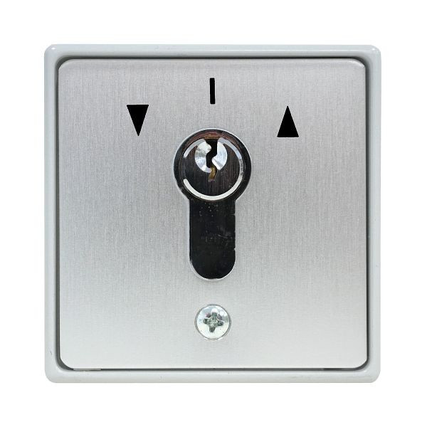 Kaiser Nienhaus 2-seitiger Taster Unterputz, Frontplatte ALU eloxiert, UP-Einsatz ALU-Druckguss, 322200