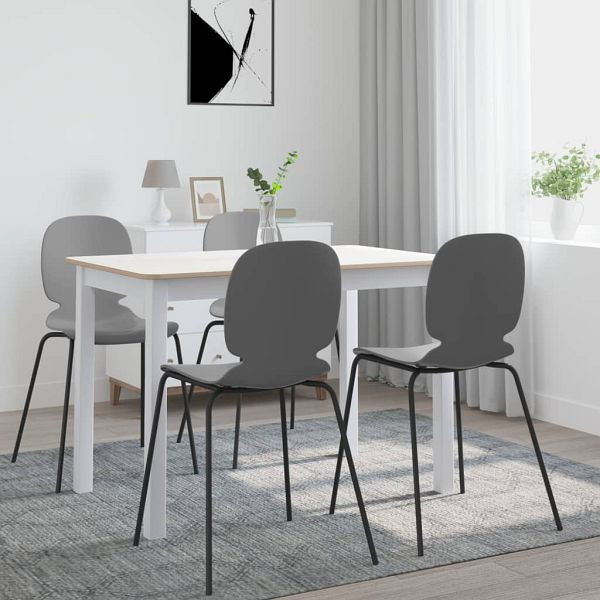 vidaXL Esstisch Weiß und Braun 114x71x75 cm Gummiholz Massiv, 247363