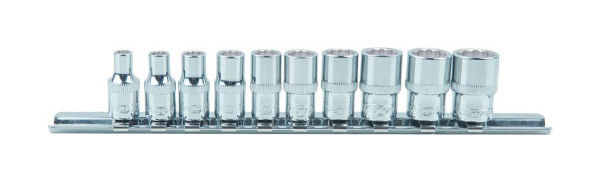 KS Tools 1/4" CHROMEplus 12-kant-Stecknuss-Satz, 10-teilig 4-13mm, 918.0615