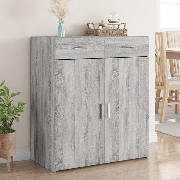 vidaXL Sideboard Grau Sonoma 80x42,5x93 cm Holzwerkstoff, 3281474