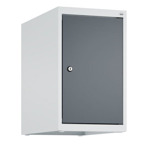 C+P Schrankaufsatz Classic PLUS, Aufsatzschrank, 7035/7016, Zylinderschloss, 500x300x500mm, 1 Abteil, 080090-10 S10023