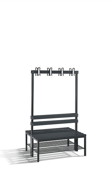 C+P Garderobenbank doppelseitig Basic, H1650xB1000xT750mm, 8050-210 S10046