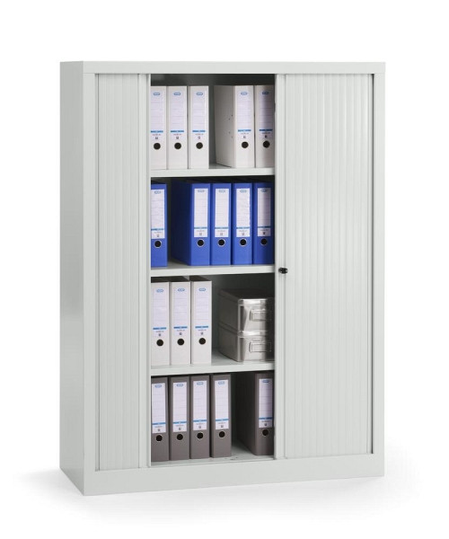 Deskin Rollladenschrank, Lichtgrau, 1000 x 430 x 1600 mm, 330981