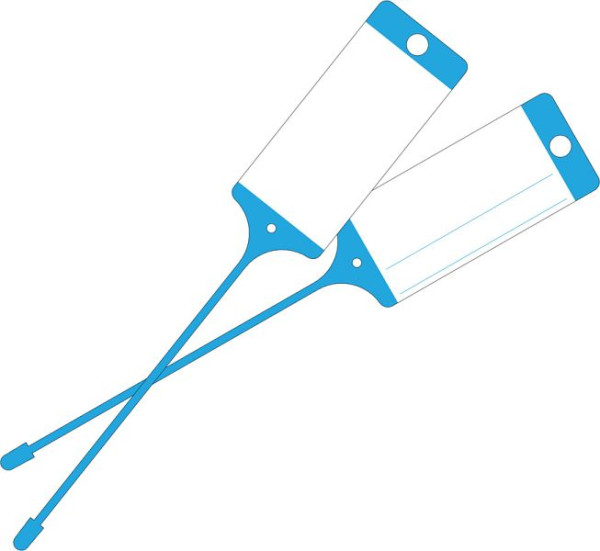 Eichner Wetterfeste PP-Warenanhänger mit neutralem Beschriftungsfeld, Blau, VE: 100 Stück, 9219-00776