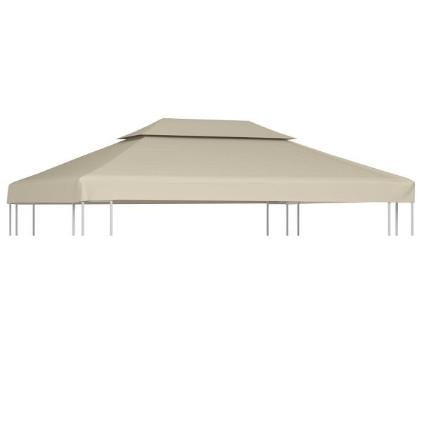 vidaXL Pavillon-Dachplane Ersatzdach 310 g/m² Beige 3×4 m, 40881