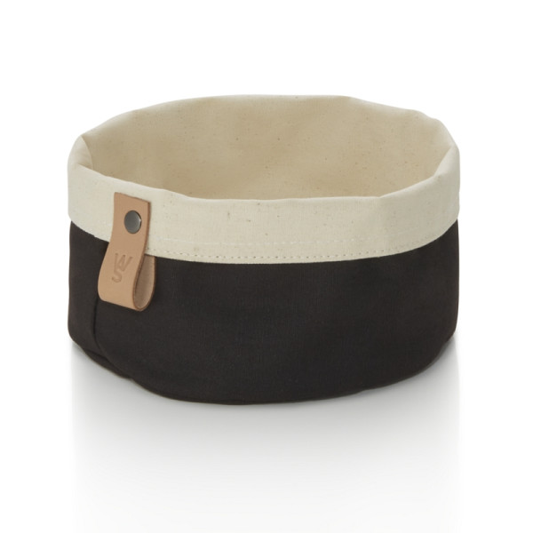 WAS Brottasche FLIP COTTON, Ø 17 cm, Höhe 11 cm, schwarz/cream, Canvas, 9392117