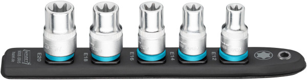 Hazet SmartRail, Vierkant hohl 12,5 mm (1/2 Zoll), Außen TORX® Profil, Anzahl Werkzeuge: 5, 900E-SR/5