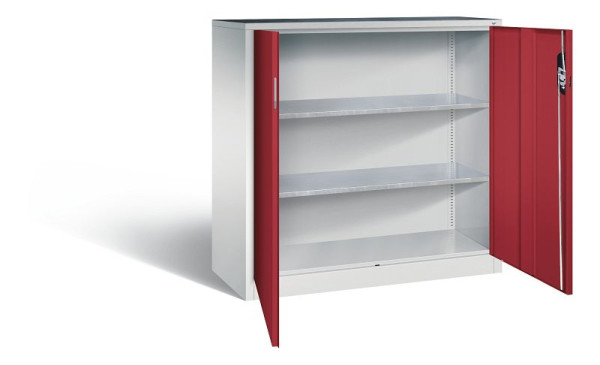 C+P Werkzeugschrank Acurado, H1200xB1200xT500mm, Farbe: Lichtgrau / Rubinrot, Muldengriff, 8531-000 S10147