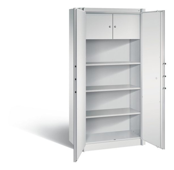 C+P Feuerschutzschrank Certos, H1950xB930xT500mm, Farbe: Lichtgrau, Klinkengriff, 4 OH, 1170-200 S10000