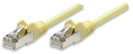 INTELLINET Netzwerkkabel, Cat5e, F/UTP, RJ45 Stecker / RJ45 Stecker, 10,0 m, Gelb, 332101