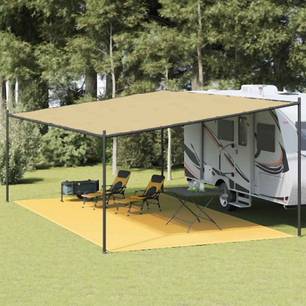 vidaXL Zeltteppich Beige 400x800 cm Abmessung HDPE, 310775