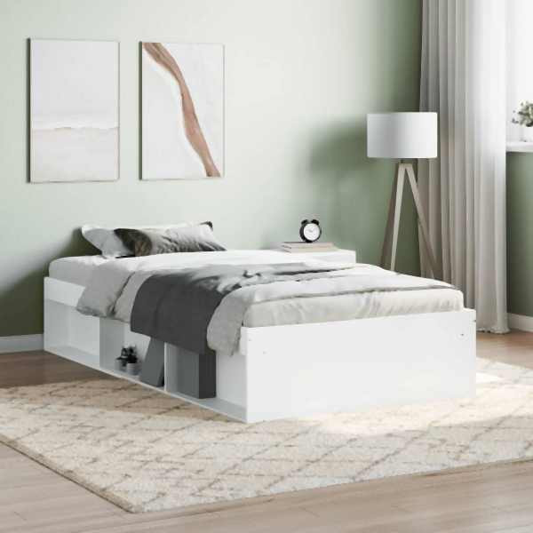 vidaXL Bettgestell Weiß 90x190 cm, 3203838, 8721012157941