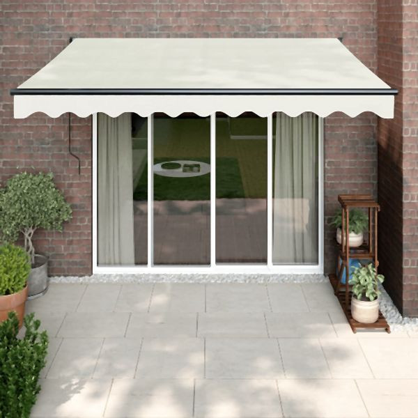 vidaXL Markise Einziehbar Creme 3,5x2,5 m Stoff und Aluminium, 3154452