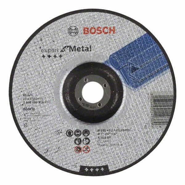 Bosch Trennscheibe gekröpft Expert for Metal A 30 S BF, 180 mm, 3 mm, VE: 25 Stück, 2608600316