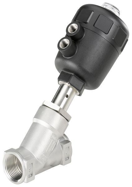 Bürkert 2/2-Wege-Schrägsitzventil pneumatisch betätigt, Typ 2000-A-2-40,0-EE-VA-GM88-C-F, 178693