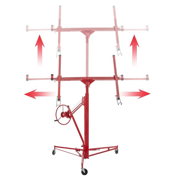 Plattenheber bis max. 68 kg, 4877 mm Höhe, Gipskartonheber mit verstellbarem Teleskoparm, Rigipsplatten, Trockenbau-Heber, Panelheber, Hebezeug, Werkzeuge, für Decken- & Wandmontage (Gelb) | DE Plattenheber bis max. 68 kg, 4877 mm Höhe, Gipskartonheber mit verstellbarem Teleskoparm, Rigipsplatten, Trockenbau-Heber, Panelheber, Hebezeug, Werkzeuge, für Decken- & Wandmontage (Gelb) | DE
