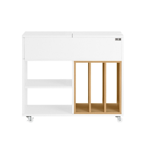 SoBuy Büroschiebeschrank mit einer Schublade Weiß 70x38x61 cm, Modern, FBT134-W