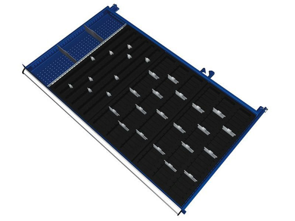 KLW Einteilungsmaterialsatz für Schubladen Fachhöhe 200 bis 400 mm in SKB - Schrank, Schrankgröße 1201 x 750 mm B x T, B05, SKB-B05-165