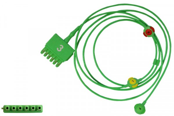 Dräger 3-adriges EKG-MonoLead-Kabel an MultiMed plus-Kabel, Original Dräger, MS14555