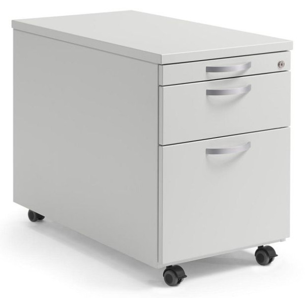 Deskin Rollcontainer MULTI M pro, Dekor lichtgrau, B 435 x H 590 x T 800 mm, 1 Schub, 290501