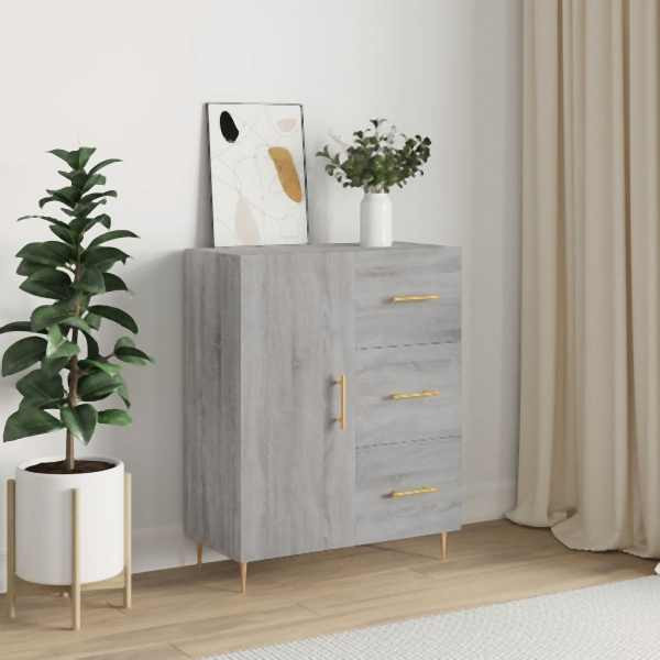 vidaXL Sideboard Grau Sonoma 69,5x34x90 cm Holzwerkstoff, 827906
