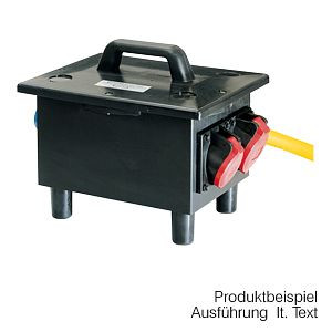 GIFAS Vollgummi-Verteiler Typ 6700, 1 CEE-Einbaugerätestecker 5 x 63 A/400 V, 14 kg, 209516