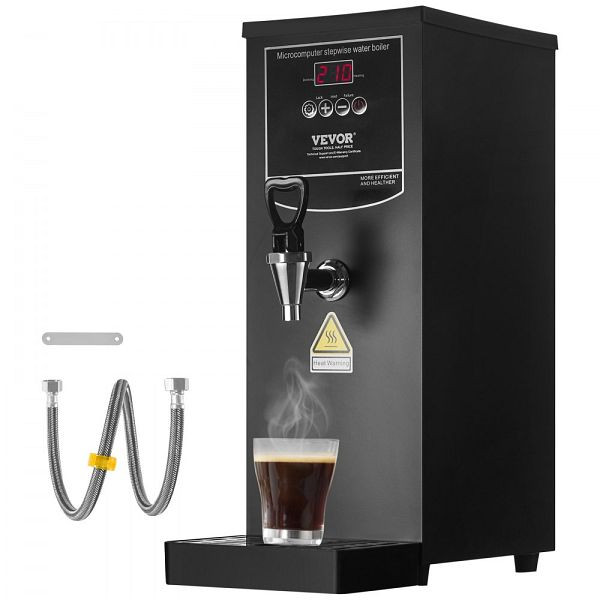 VEVOR Gewerblicher 10L Heißwasserspender, 1,5 kW Edelstahl 316, 50 L/h für Cafés, Teestuben, Restaurants, Büros, SYKSQCGK10L51WANW001V2