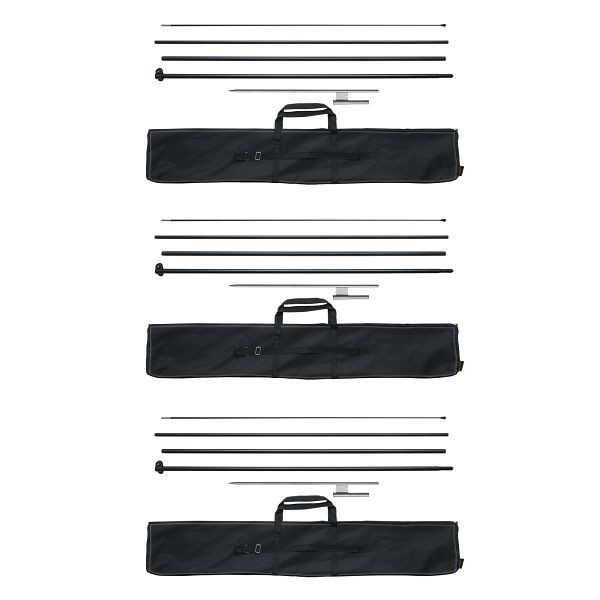 VEVOR 3er-Set Fahnenmast Flaggenmast mit Bodenpfählen Beachflag Mast 498,5cm, QGYMQJGZ45M3G1L0JV0