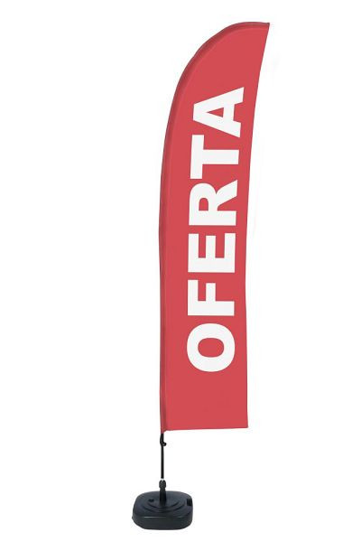 Showdown Displays Beach Flag Budget Wind Komplettset Sale Rot Spanisch ECO, BFBL-WT21-17-I160ECO