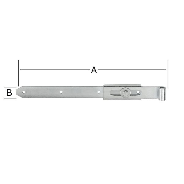 Vormann verstallbare Ladebänder 800 x 16 mm, gerade, verzinkt, VE: 4 Stück, 000067801Z
