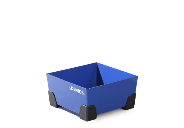 DENIOS Kleingebindewanne aus Stahl, 20 Liter Auffangvolumen, 392 x 392 x 200 mm, 328375
