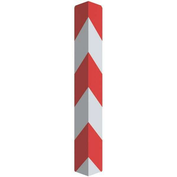 Schake Warnbake, rot/weiß Alublech, abgewinkelt, 150 x 150 x 1250 mm, Folie Typ 1, rot/ weiß, links- und rechtsweisend, 32301