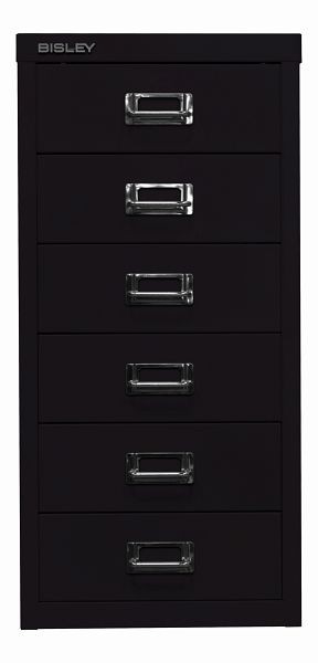 Bisley MultiDrawer™, 29er Serie, DIN A4, 6 Schubladen, schwarz, L296633