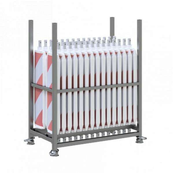 Schake Baken SET 1, 1x Lager- und Transportpalette,30x BASt Wendebake Foile Typ RA2/B, doppelseitig rechts-/ linksweisend, schraffiert, 36NOX2-5-SET