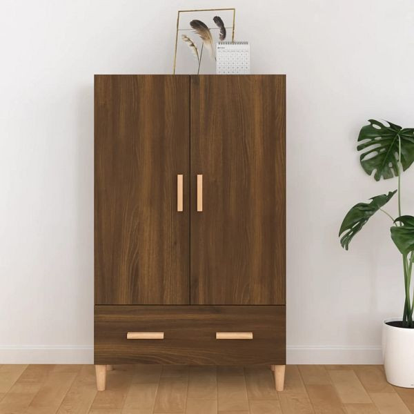 vidaXL Highboard Braun Eichen-Optik 70x31x115 cm Holzwerkstoff, 817473